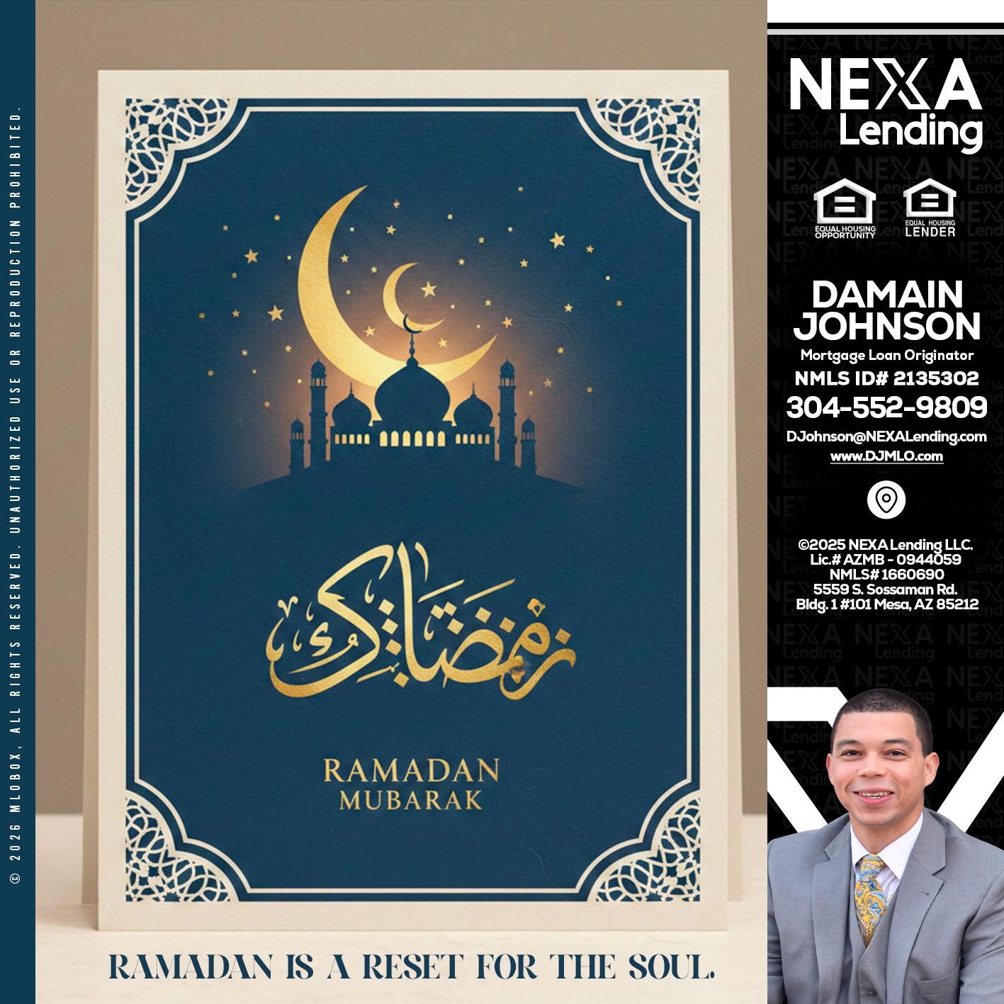 HAPPY RAMADAN - Damain Johnson -Mortgage Loan Originator