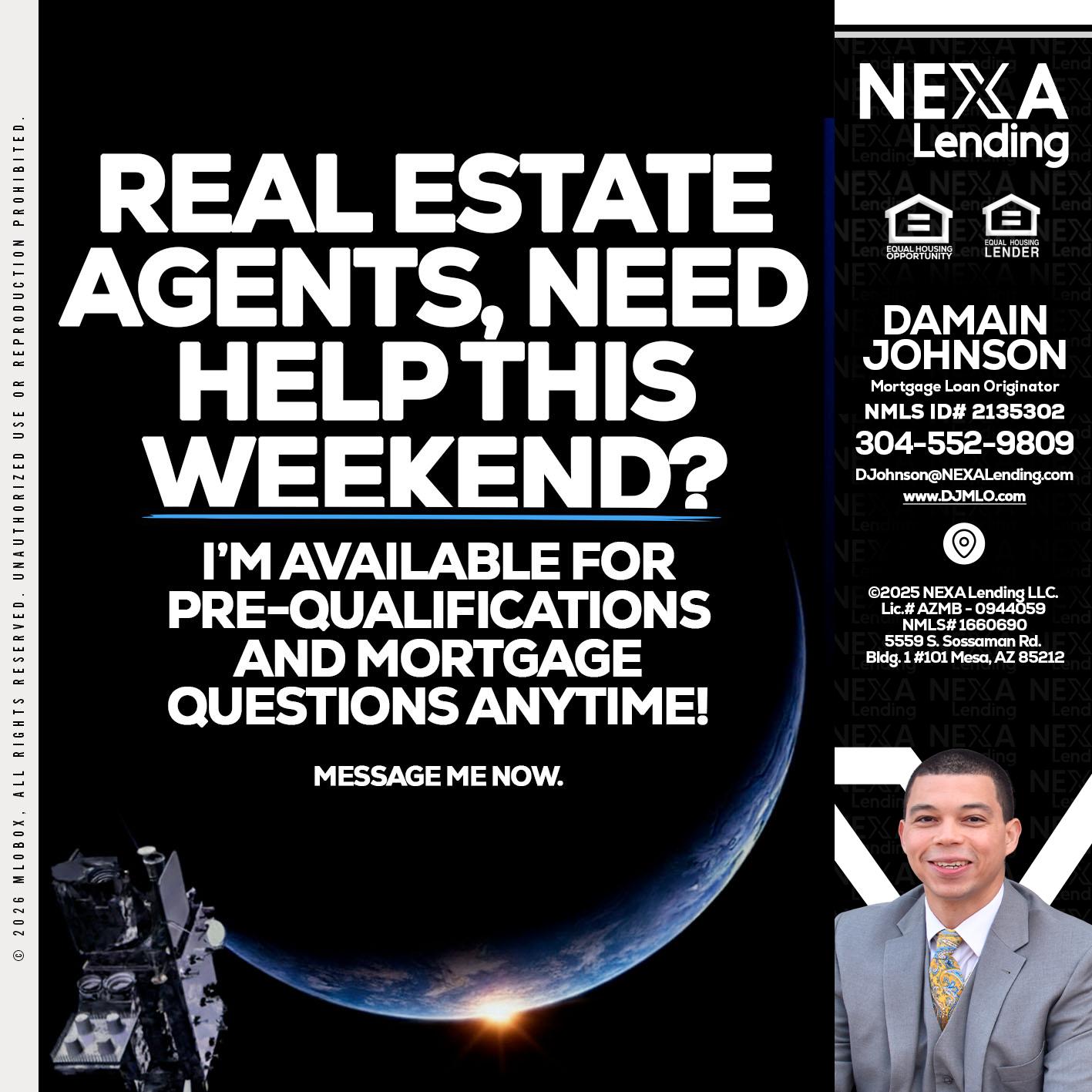 REAL ESTATE AGENTS - Damain Johnson -Mortgage Loan Originator