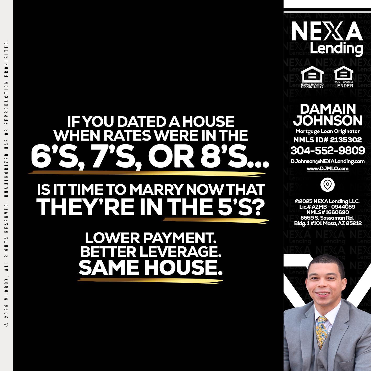 if you dated a house - Damain Johnson -Mortgage Loan Originator