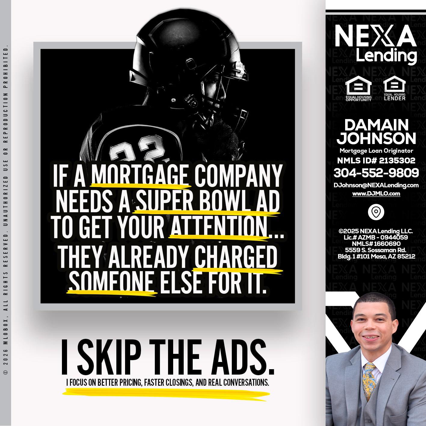 if a mortgage ad - Damain Johnson -Mortgage Loan Originator
