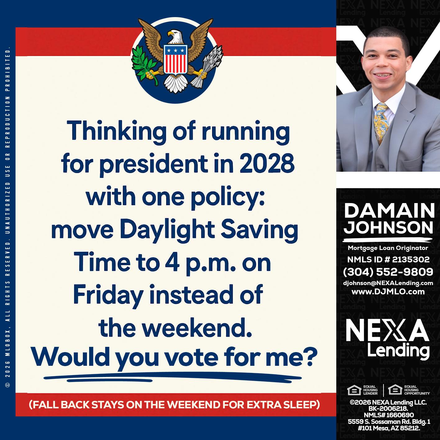 THINKING OF RUNING - Damain Johnson -Mortgage Loan Originator