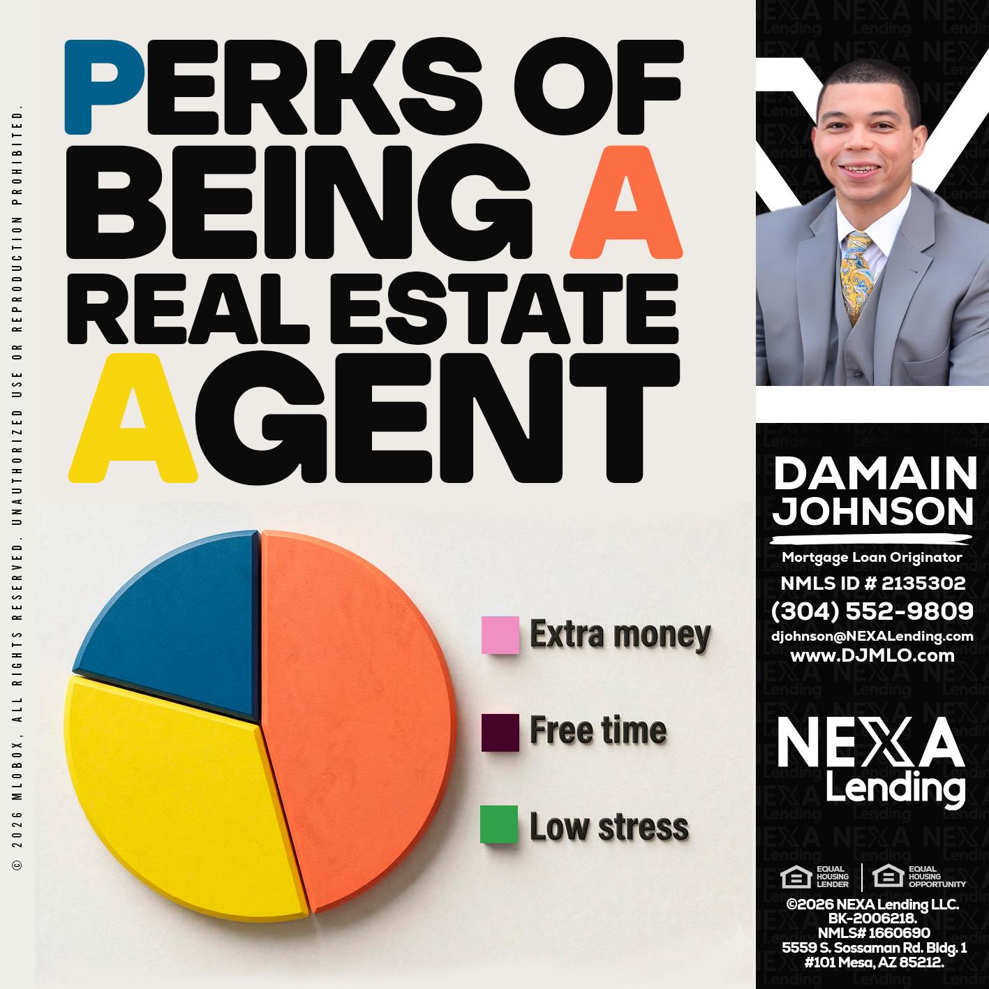 PERKS OF BEING - Damain Johnson -Mortgage Loan Originator