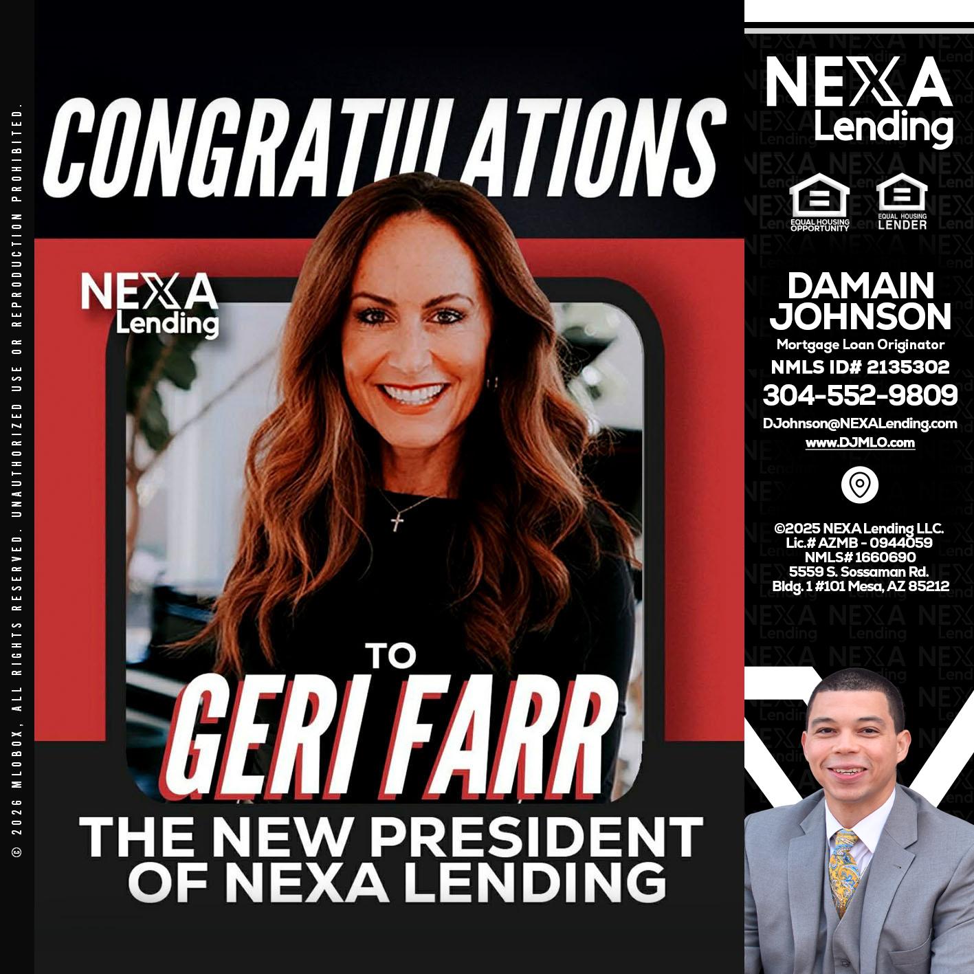 CONGRATULATIONS - Damain Johnson -Mortgage Loan Originator