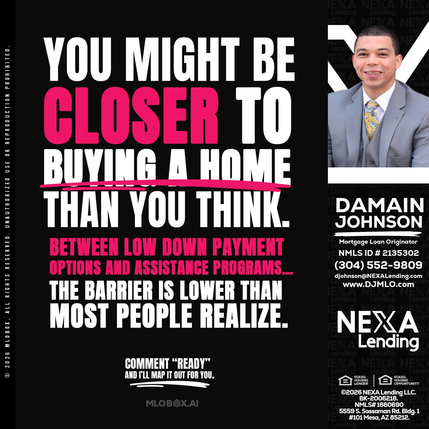 YOU MIGHT BE - Damain Johnson -Mortgage Loan Originator