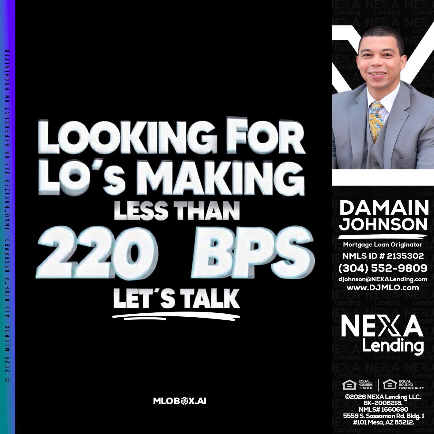 LOOKING FOR - Damain Johnson -Mortgage Loan Originator