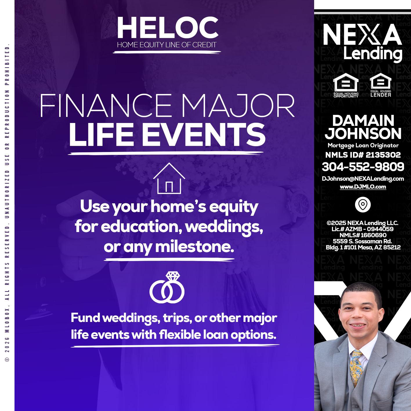 HELOC - Damain Johnson -Mortgage Loan Originator