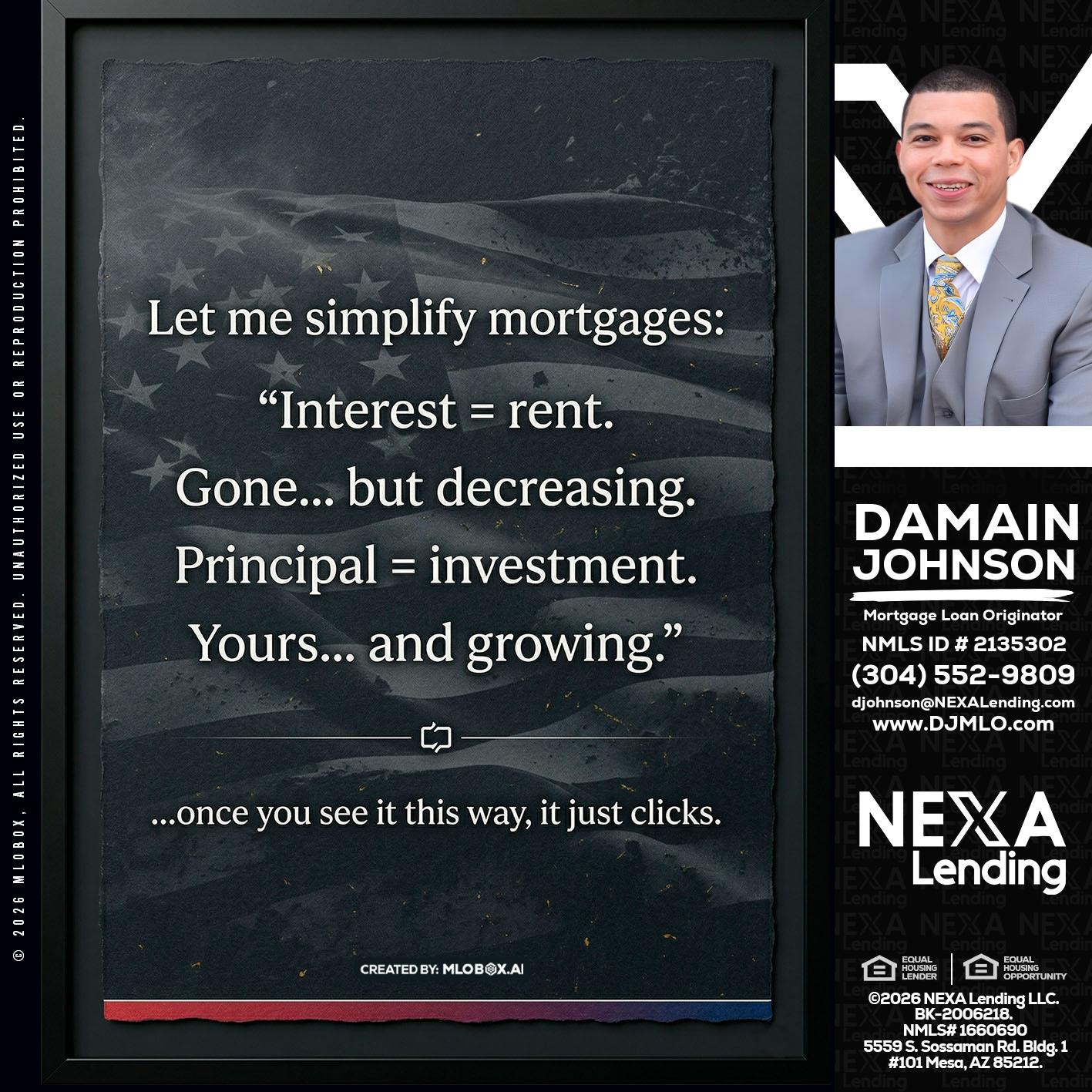 LET ME SIMPLIFY - Damain Johnson -Mortgage Loan Originator