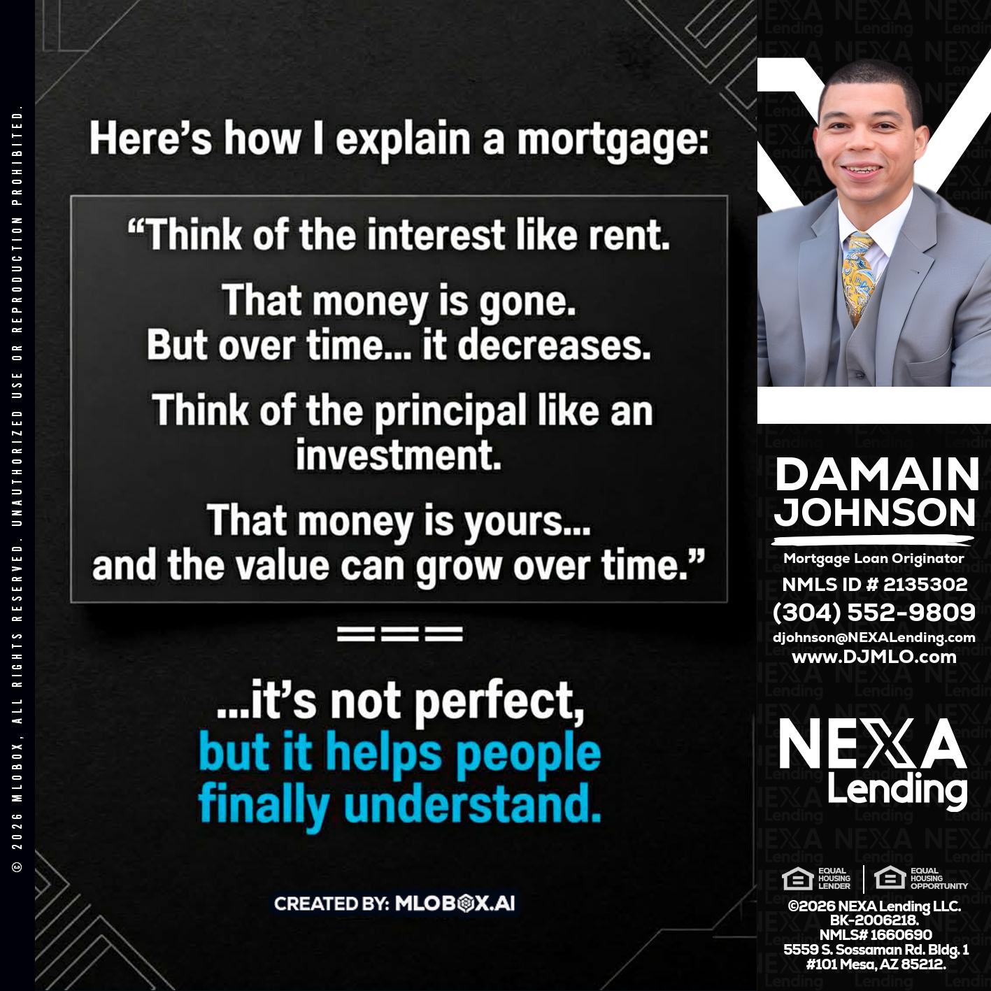 HERES NOW - Damain Johnson -Mortgage Loan Originator