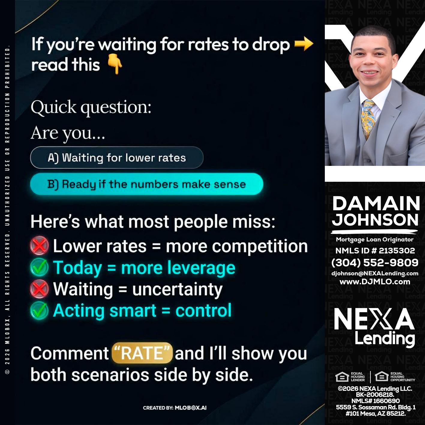 IF YOU ARE - Damain Johnson -Mortgage Loan Originator
