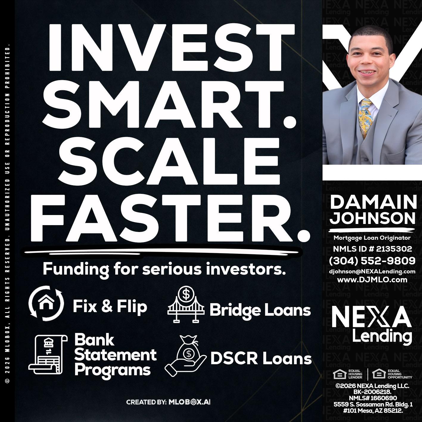 INVEST SMART - Damain Johnson -Mortgage Loan Originator